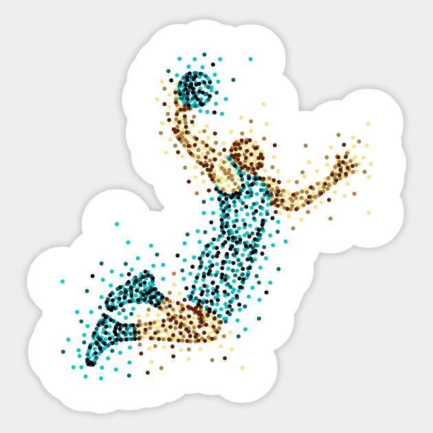 Basketball dunk Sticker by Digster